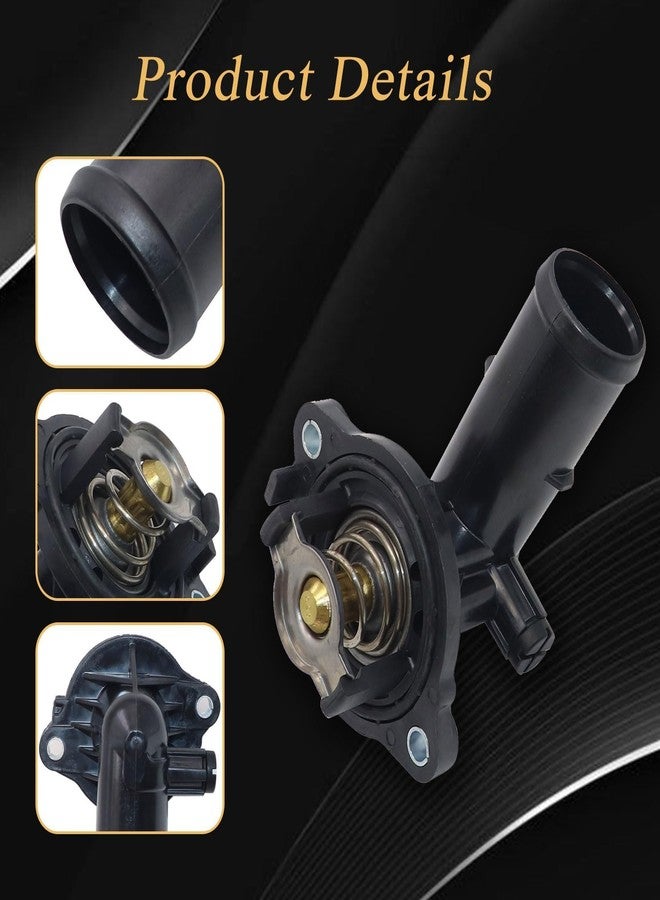 NLQR Thermostat Housing Assembly Compatible with Maserati Ghibli Levante Quattroporte 2014-2021 Replace 323056 330424 - Image 4